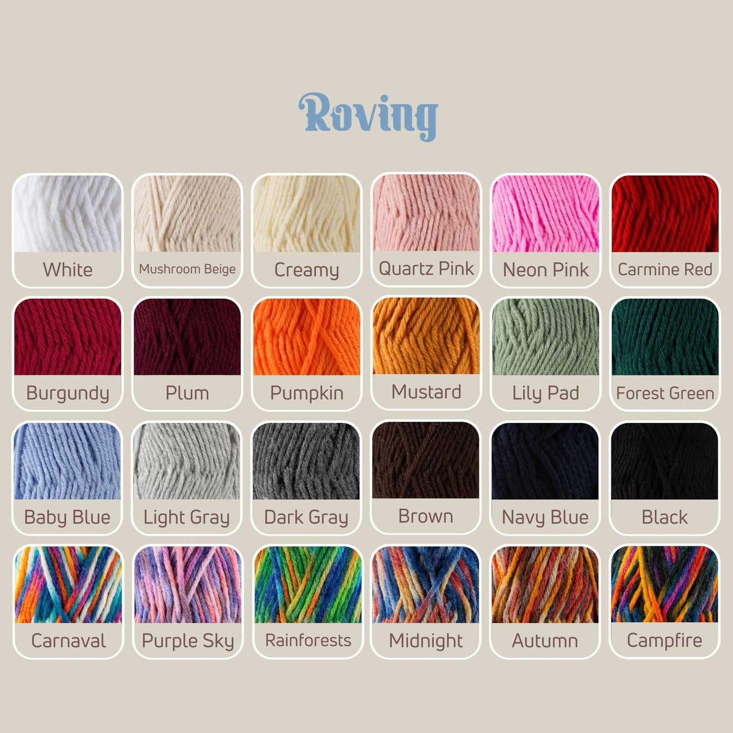 Sensy Roving Yarn, 3.5 oz, 132 Yards, Gauge 5 Bulky