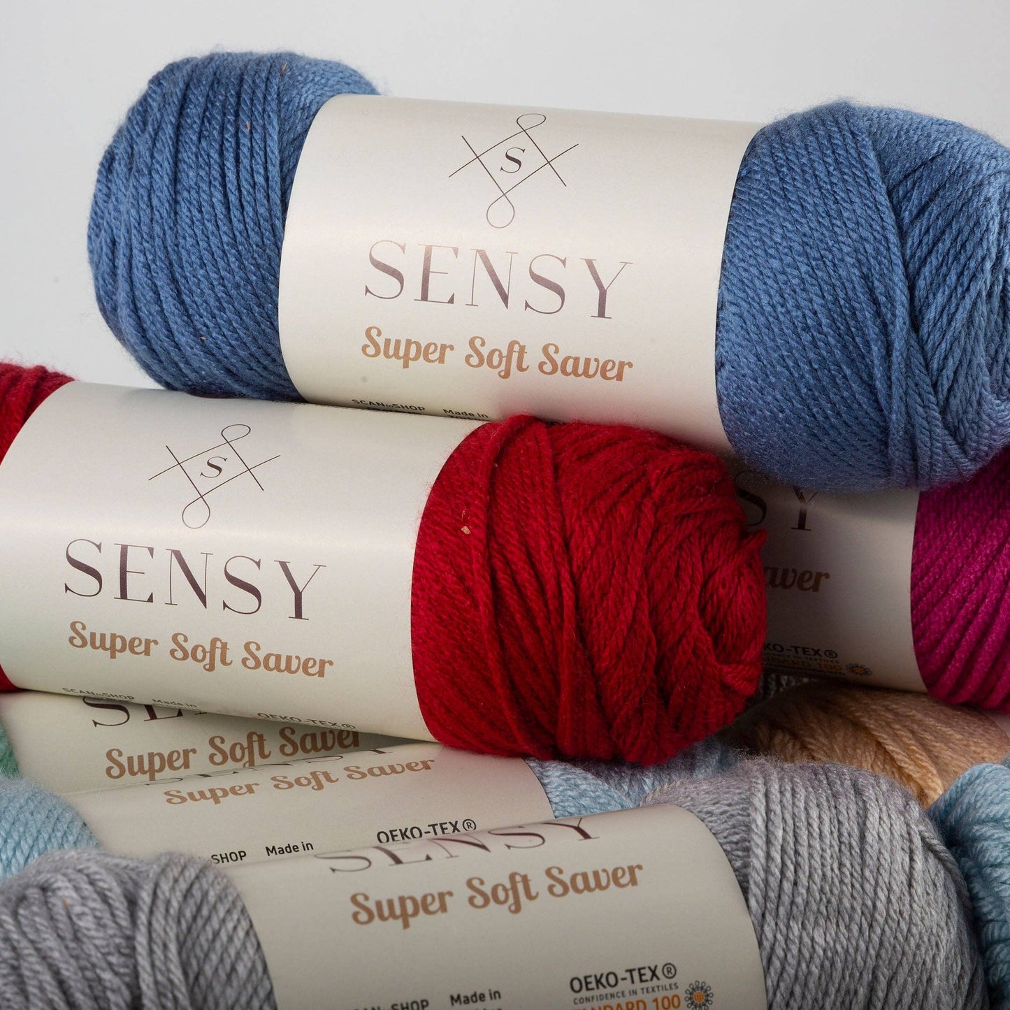 Sensy Super Soft Saver Yarn, 3.5 oz, 190 Yards, Gauge 4 Medium