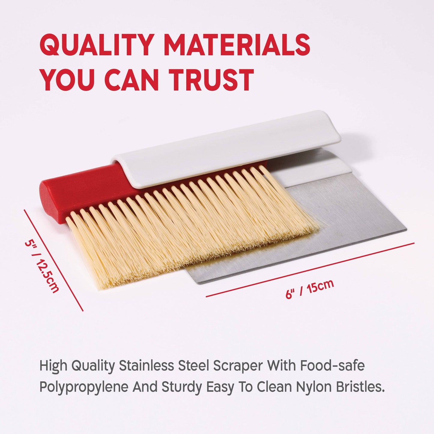 KneadAce Bench Scraper and Baker's Brush