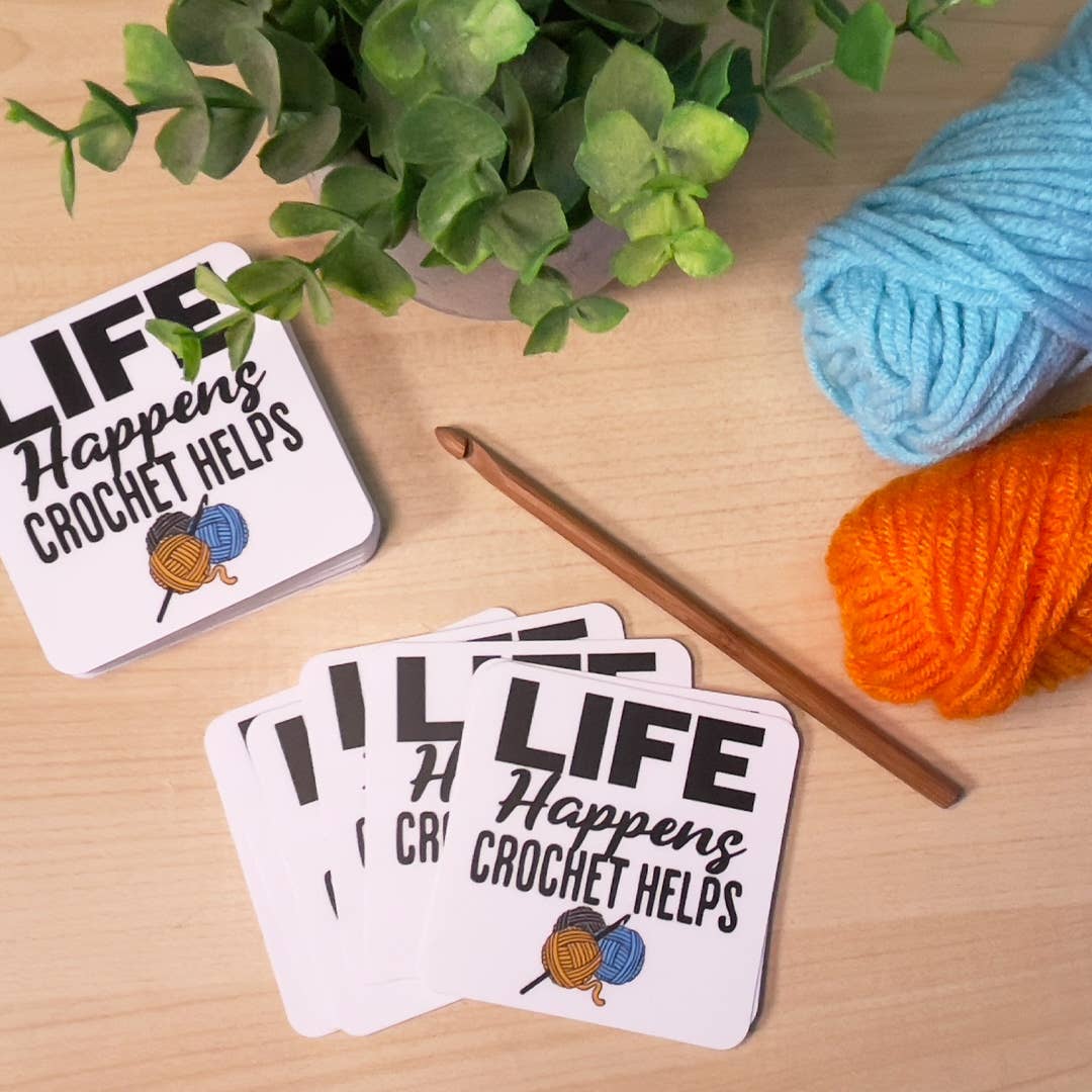 Life Happens Crochet Helps Sticker