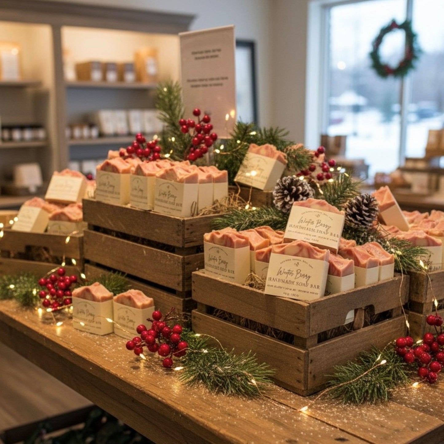 Winter Berry Handmade Soap Bar SEASONAL VEGAN HOLIDAY